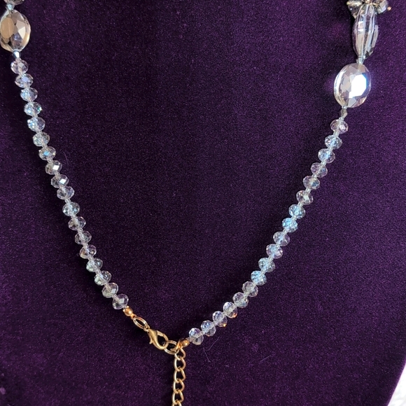Necklace, Multi-Faceted Crystal Beaded - Picture 5 of 10